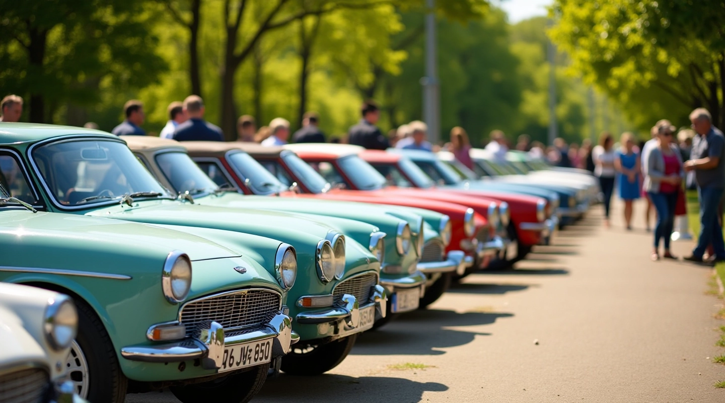 Retro automobilių savaitgalio šou Vilniuje su entuziastais